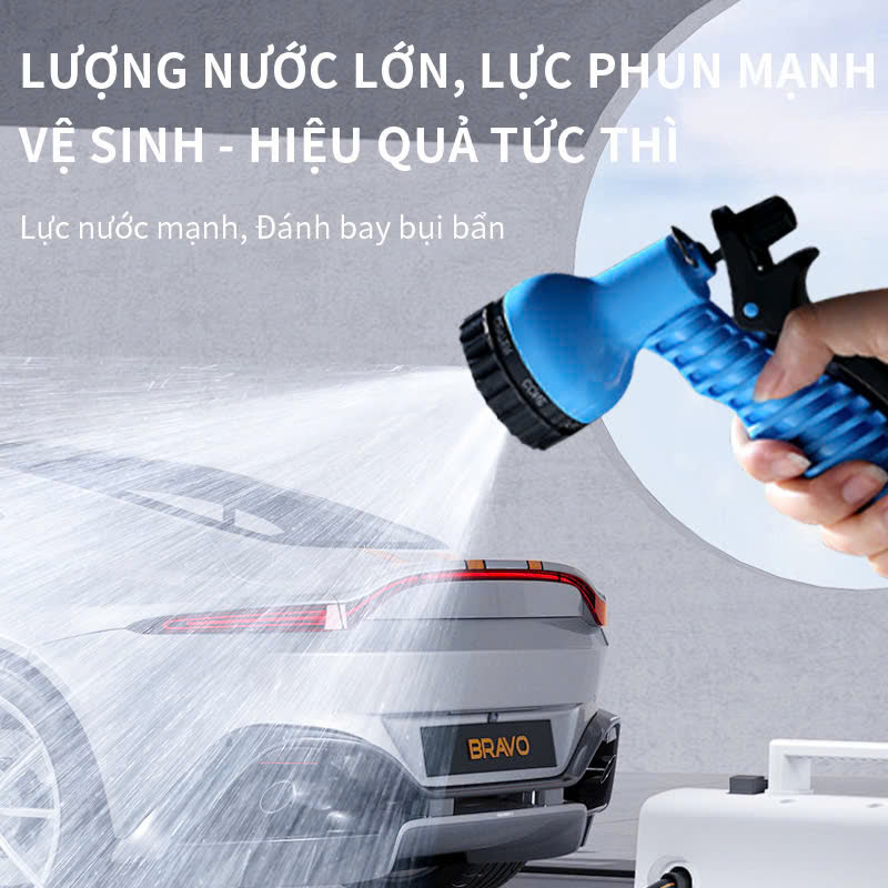 Lực phun mạnh rửa xe